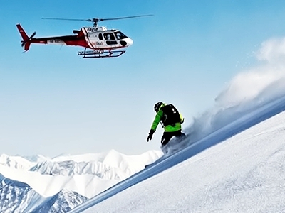 Heli skiing