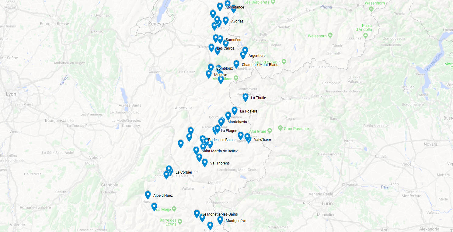mapa Franczsko lyovanie
