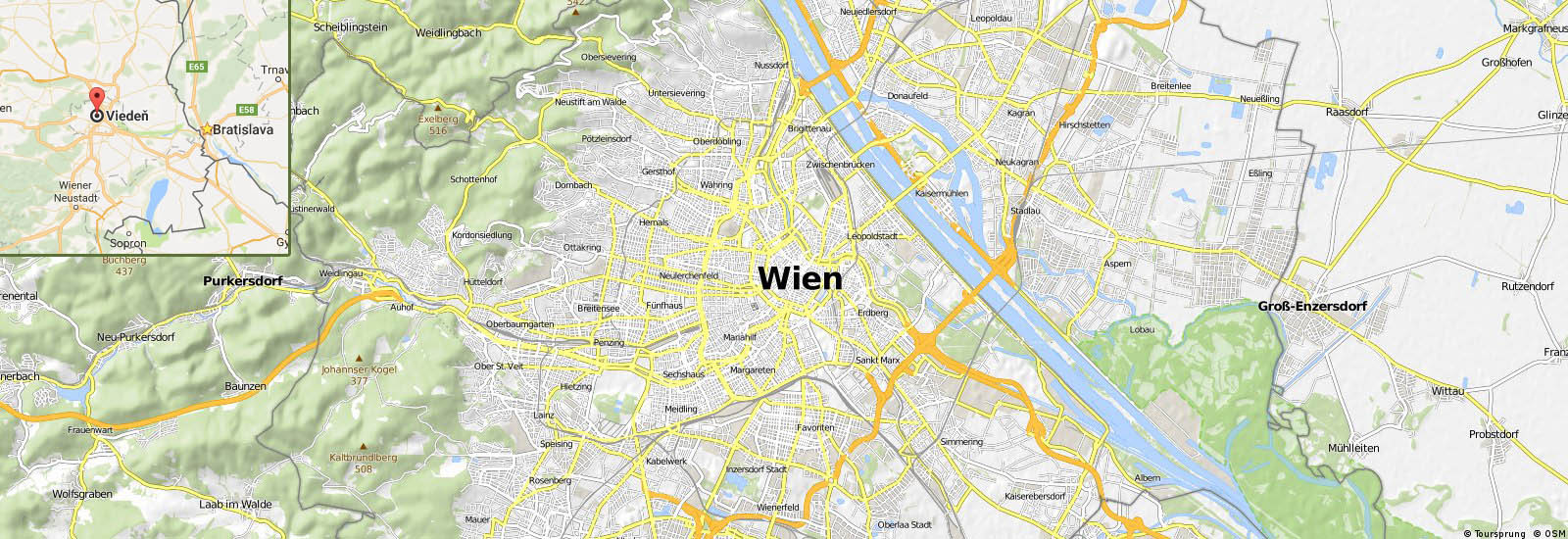 mapa Viede