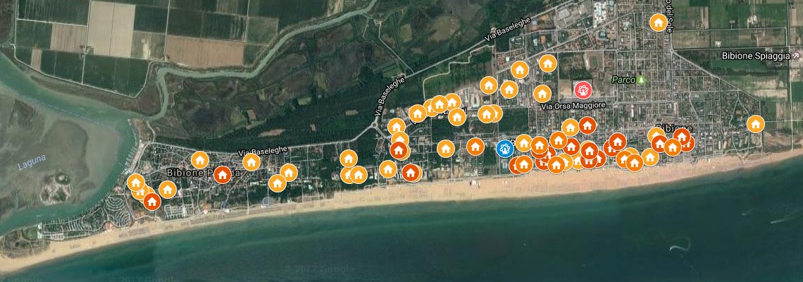 mapa Bibione