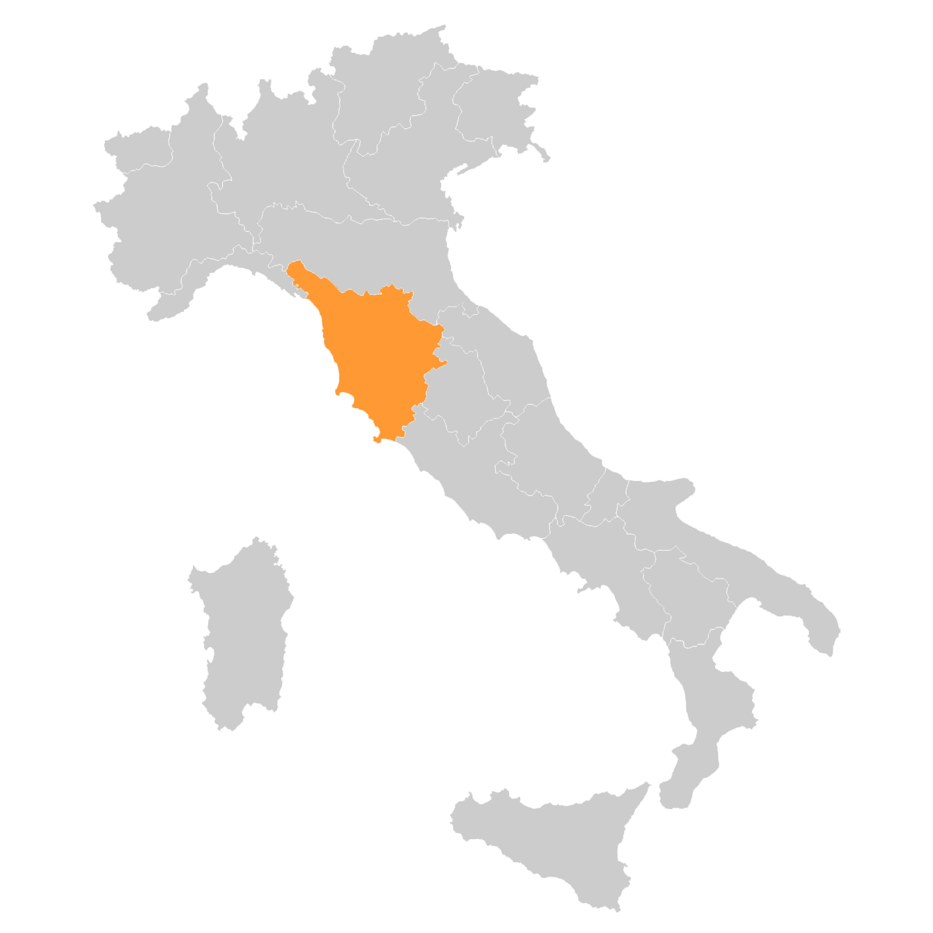mapa Tosknsko