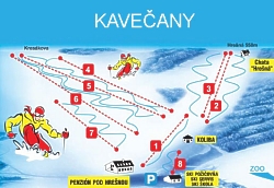 ski mapa Kaveany