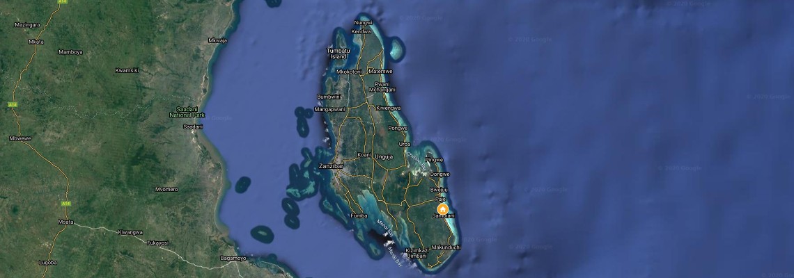mapa Fun Beach Resort, Jambiani, Zanzibar