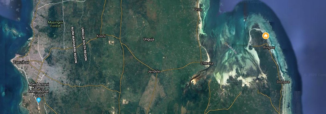 mapa Kichanga Lodge, Michamvi Pingwe, Zanzibar