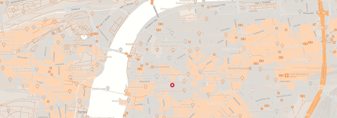 mapa Hotel Rott, Praha