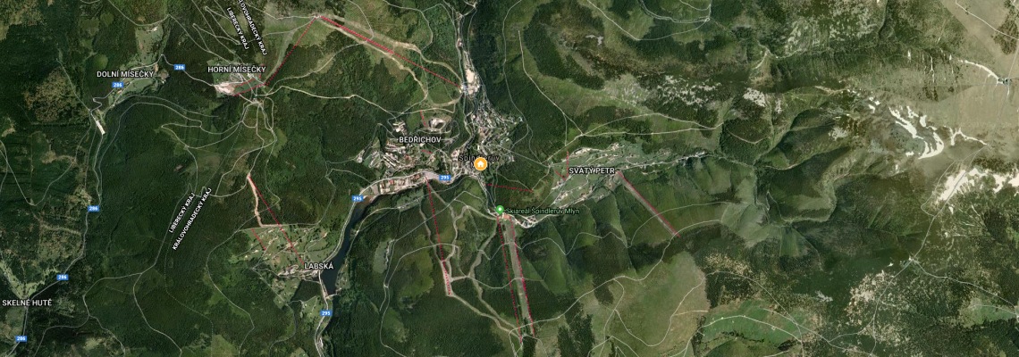 mapa Hotel Praha, pindlerv Mln