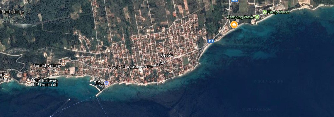 mapa Villa Grand Soleil, Orebi
