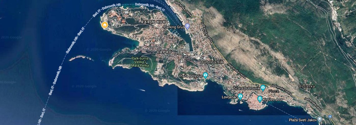 mapa Hotel Neptun, Dubrovnik