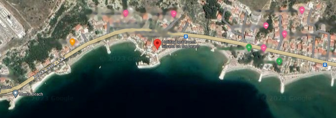 mapa Apartmny Silvana, Omi - Due