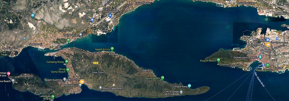 mapa Villa Duje, Okrug Gornji, ostrov iovo