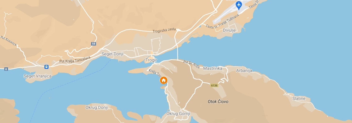 mapa Villa Joko, Trogir