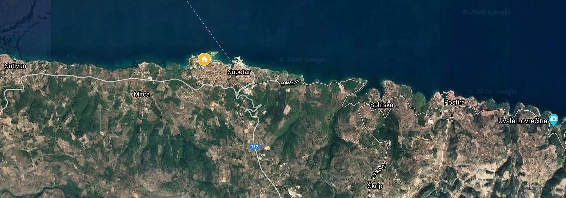 mapa Rezort Waterman Svpetrvs, Supetar