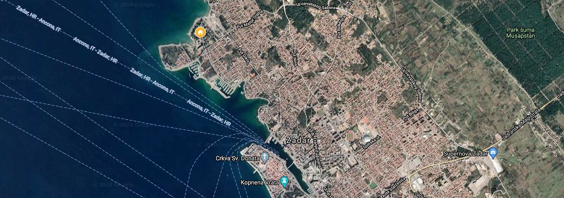 mapa Falkensteiner Hotel Adriana, Zadar