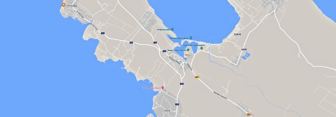 mapa Apartmny Punta Privlaka, Privlaka