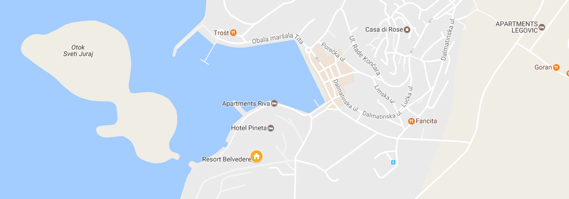 mapa Apartmny Belvedere, Vrsar