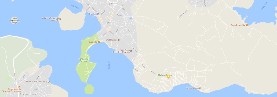mapa Apartmny Kaela, Medulin