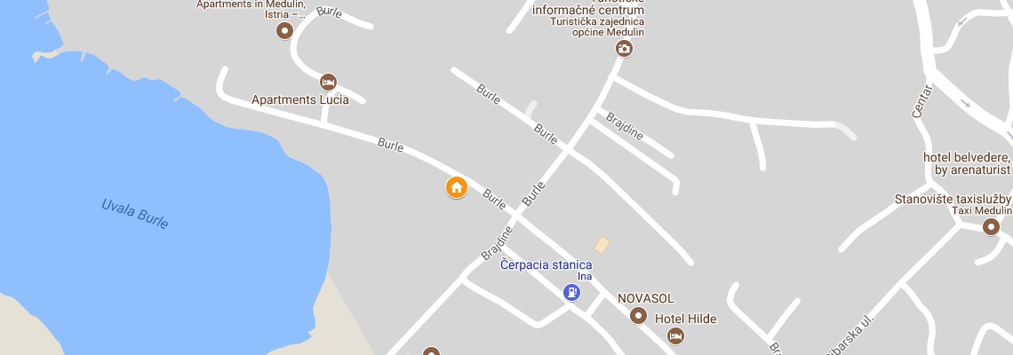 mapa Apartmny Miki, Medulin