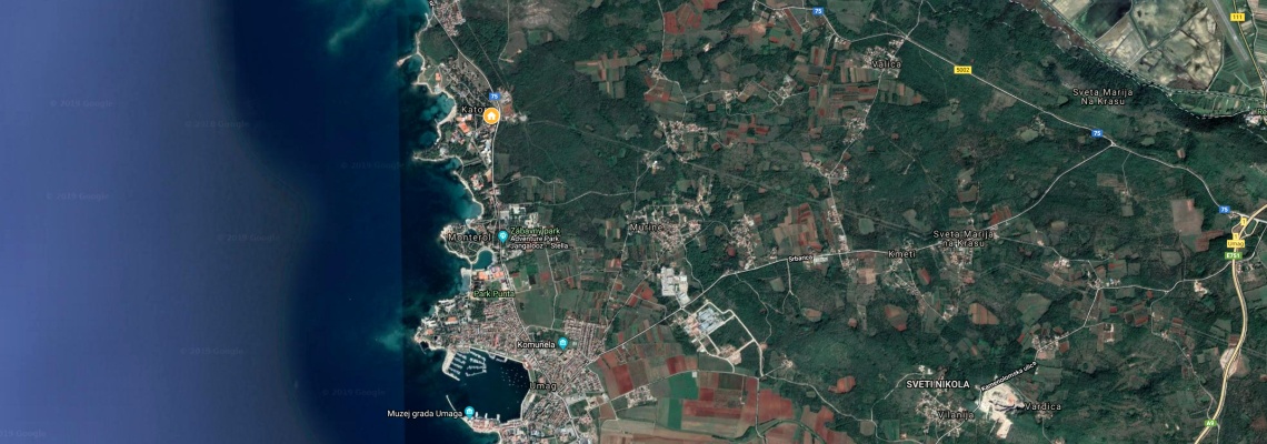 mapa Apartmny Katoro, Umag