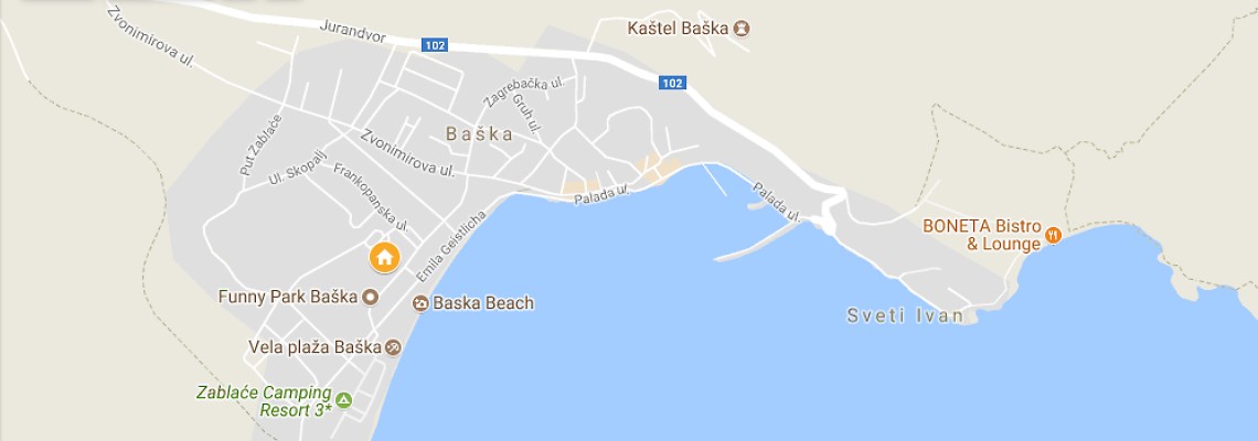 mapa Hotel Corinthia, Baka