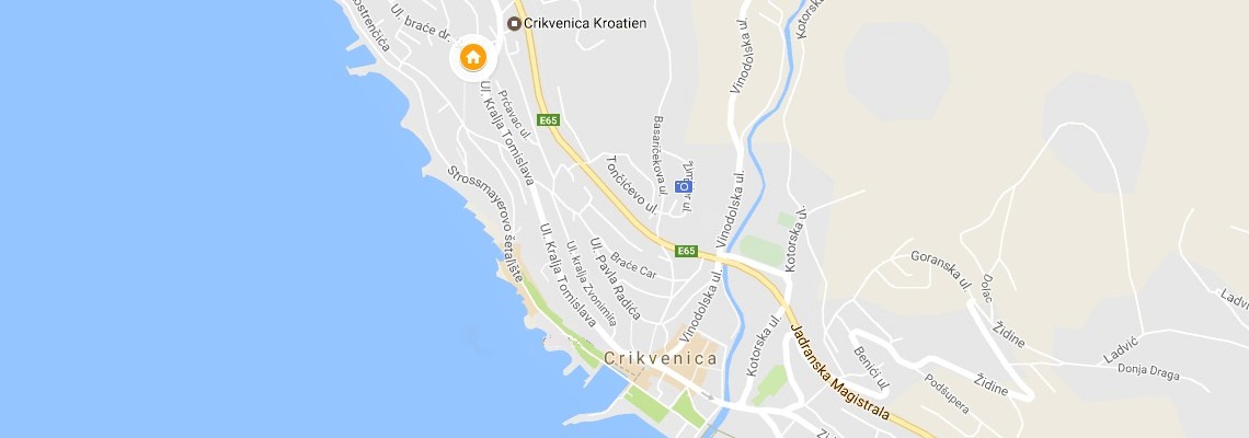 mapa Hotel Kvarner Palace, Crikvenica