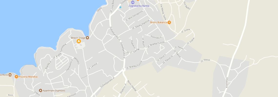 mapa Hotel Malin, Malinska - ostrov Krk