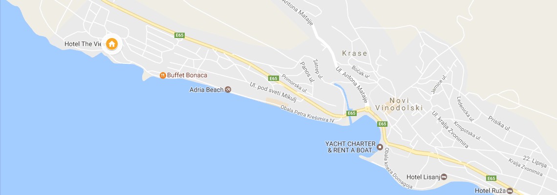 mapa Apartmny Novi Resort, Novi Vinodolski