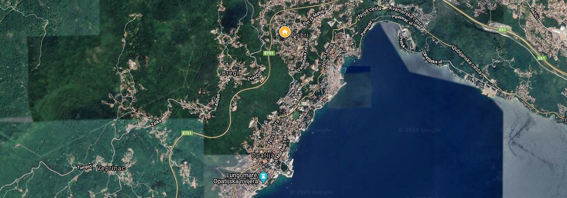 mapa Villa Lorena, Opatija