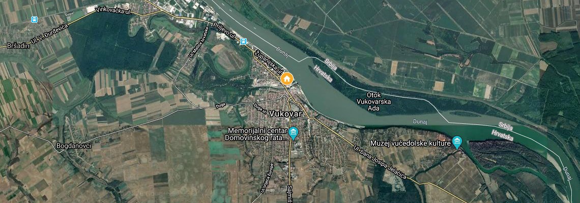 mapa Hotel Lav, Vukovar