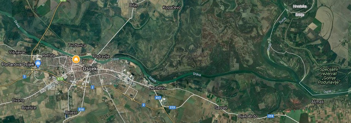 mapa Hotel Osijek, Osijek