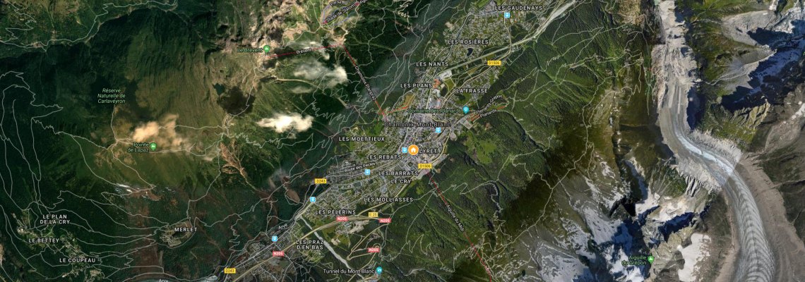 mapa Hotel Le Morgane, Chamonix