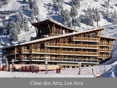 ubytovanie La Cime des Arcs, Les Arcs