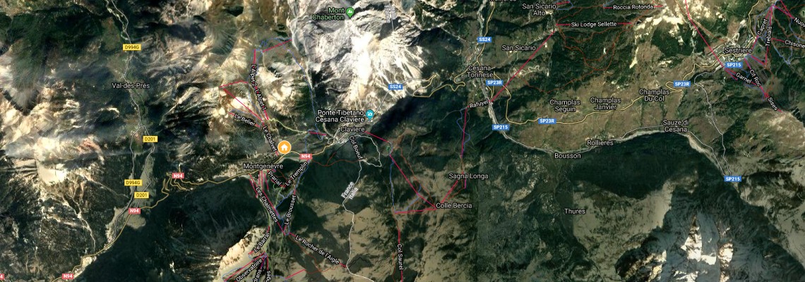 mapa Hotel Anova & Spa, Montgenevre