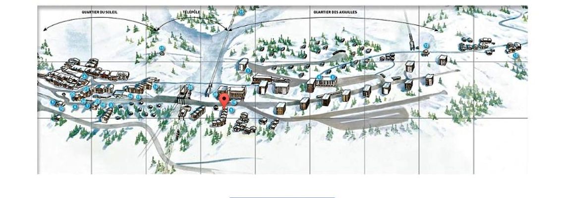 mapa Rezidencia L'Arollaie, Peisey Vallandry