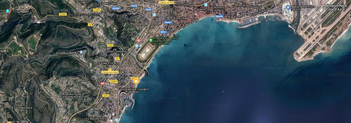 mapa Hotel Bahia, Villeneuve-Loubet