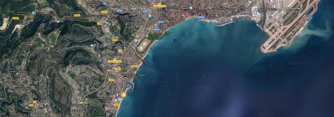 mapa Hotel Villa Azur, Villeneuve-Loubet