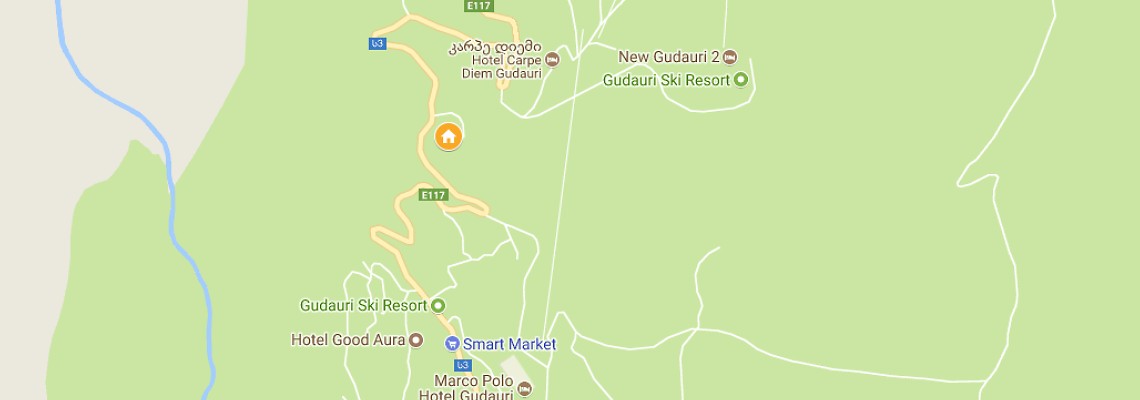 mapa Hotel Club 2100, Gudauri