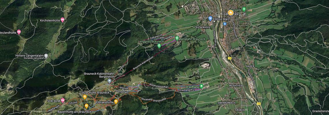 mapa Hotel Der Altwirt, Lenggries