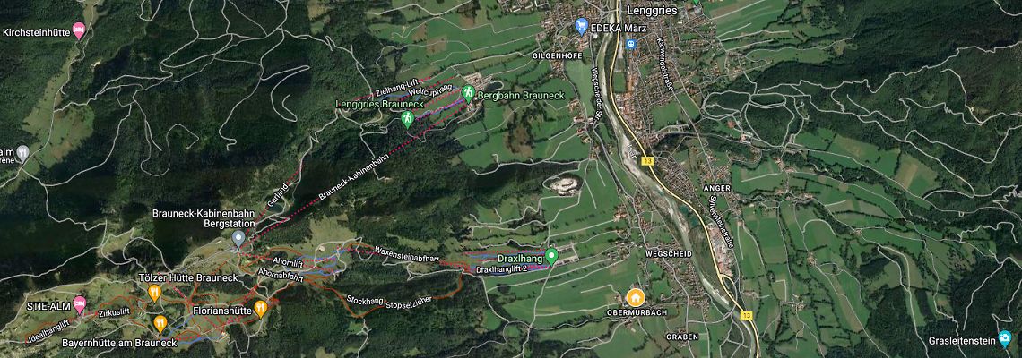mapa Bauernhof Anderlhof, Lenggries