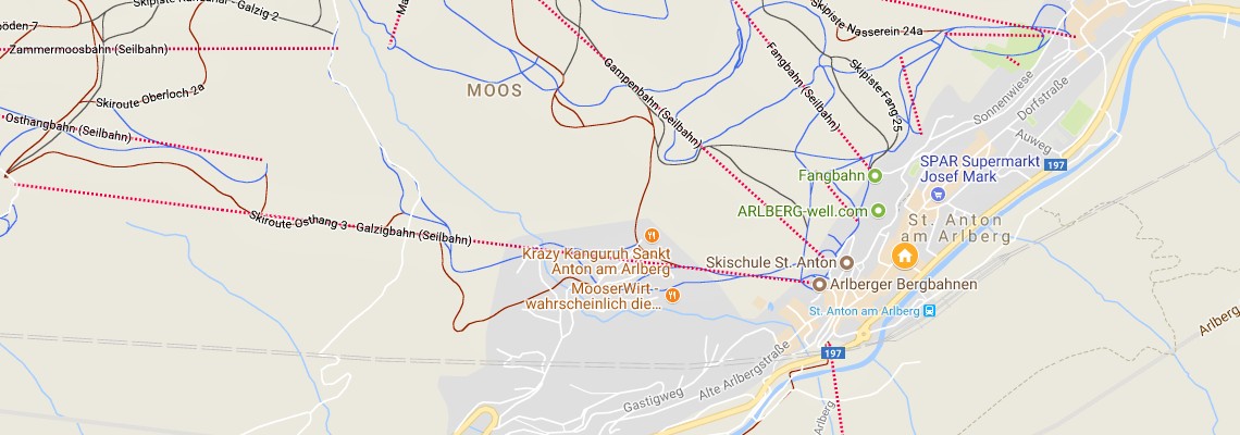 mapa Sporthotel St. Anton, St. Anton am Arlberg