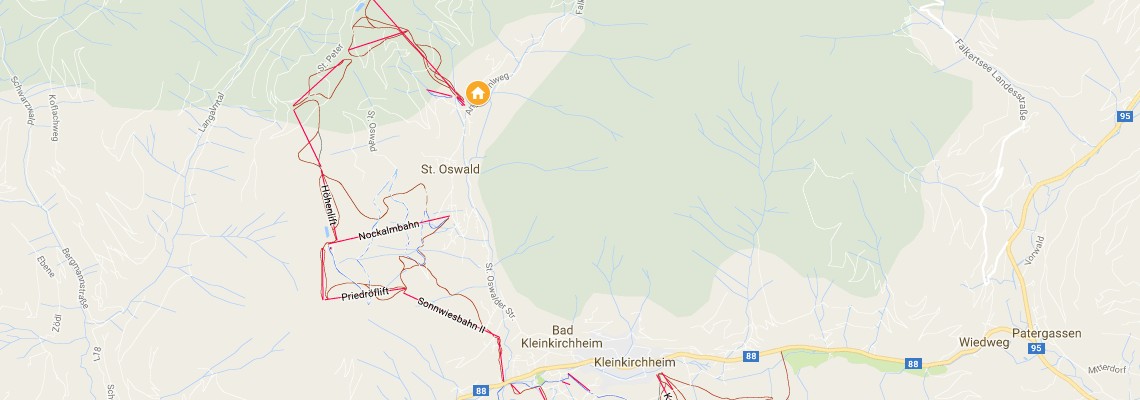 mapa Apartmny Kirchleitn Dorf Grosswild, St. Oswald