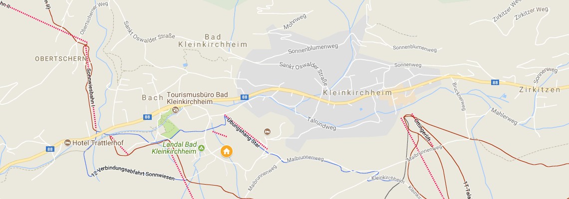 mapa Hotel NockResort, Bad Kleinkirchheim