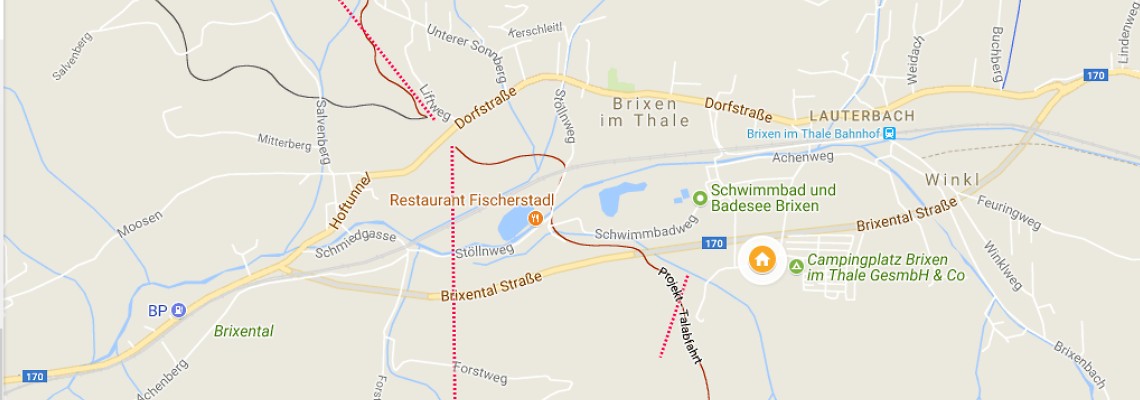 mapa Rezort Brixen, Brixen im Thale