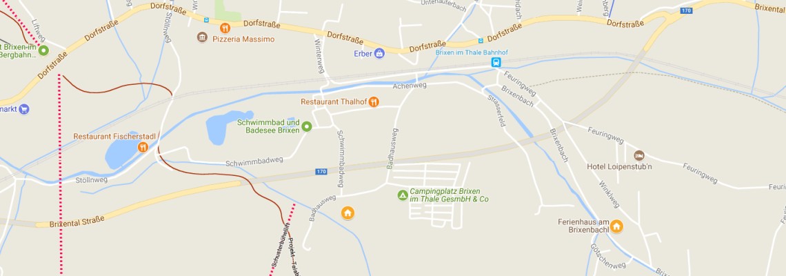 mapa Penzin Am Brixenbachl, Brixen im Thale