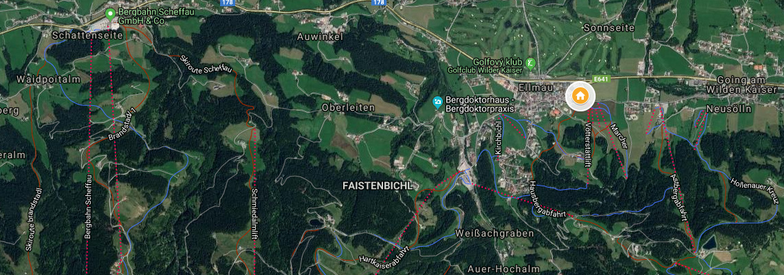 mapa Sporthotel Ellmau, Ellmau