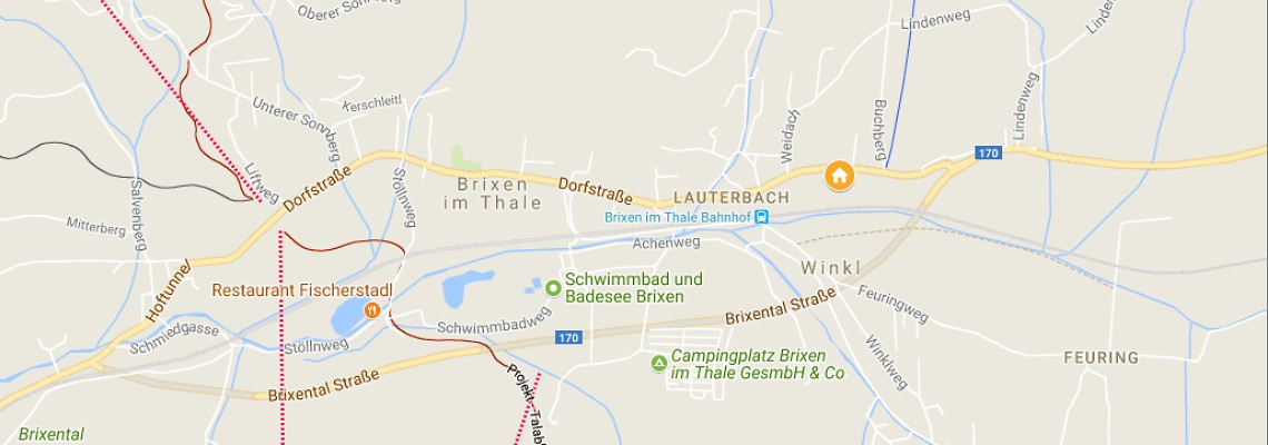 mapa Vital & Sport Hotel Brixen, Brixen im Thale