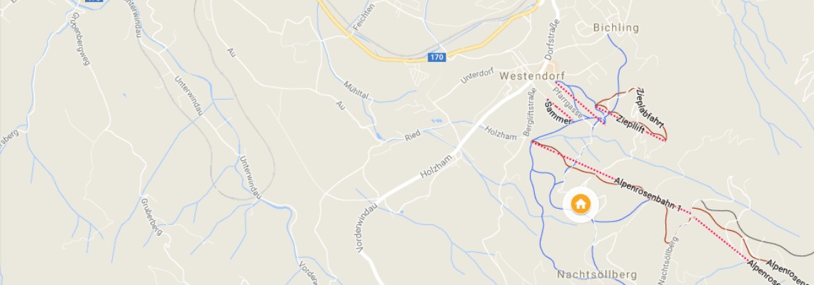 mapa Aparthotel West-Alp, Westendorf