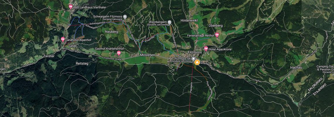 mapa Apartmny Landhaus Jger a Haus Rtelstein, Filzmoos