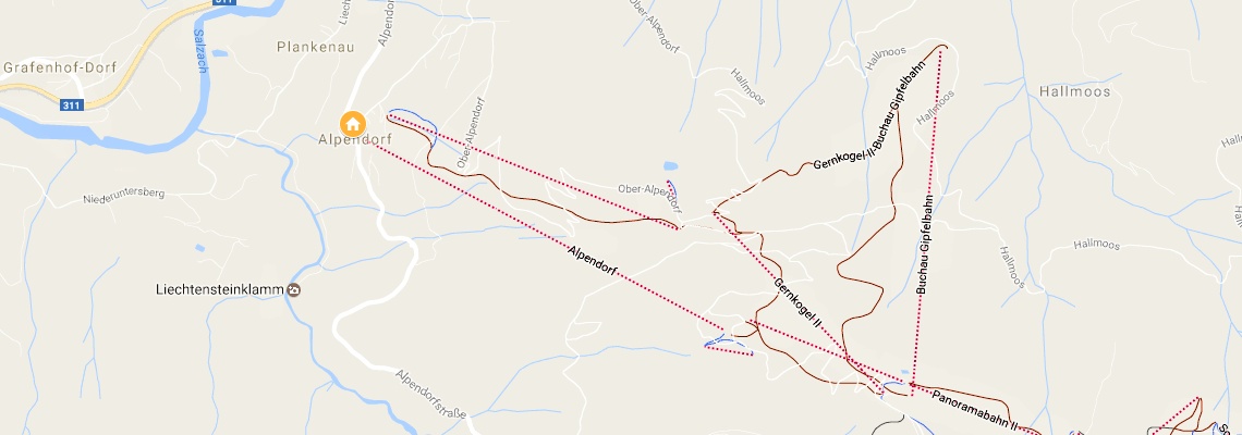 mapa Hotel Berghof, Alpendorf