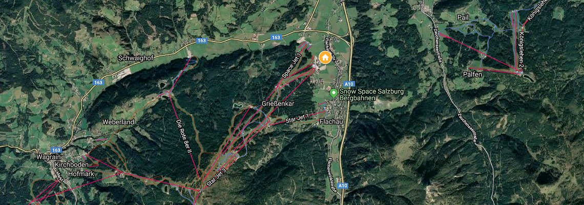mapa Hotel Hartl, Flachau