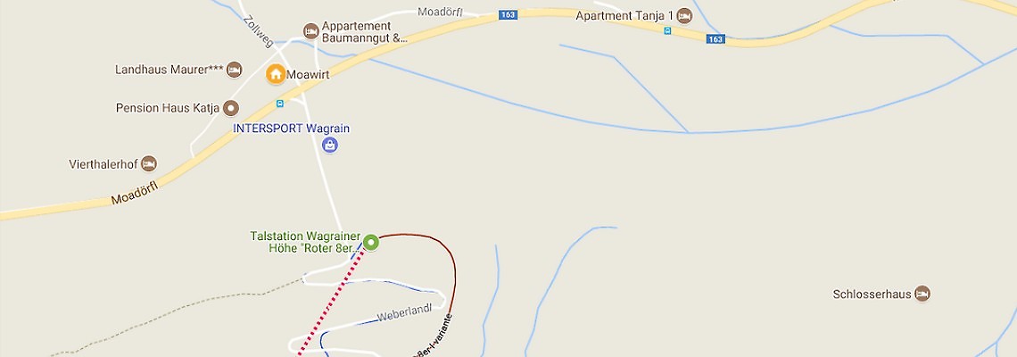 mapa Hotel Moawirt, Wagrain